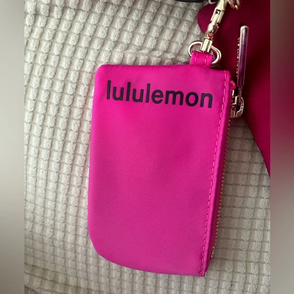 Lululemon Dual Pouch Wristlet-Sonic Pink/Pomegranate/Black - Picture 5 of 7